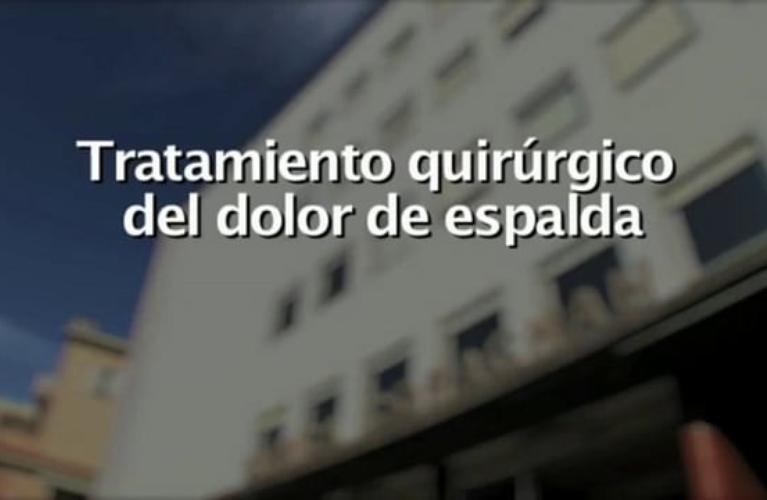 Tratamiento quirúrgico del dolor de espalda