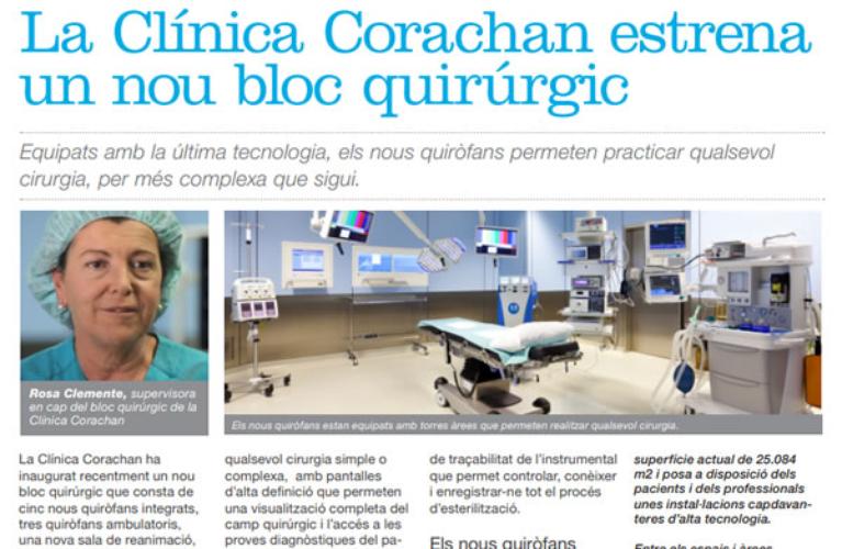 Clínica Corachan estrena bloc quirúrgic