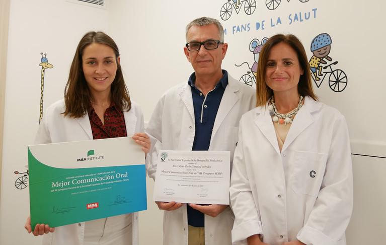 El equipo de Ortopedia Pediátrica, premiado por su investigación en técnicas de corrección de deformidades esqueléticas en niños Noticia