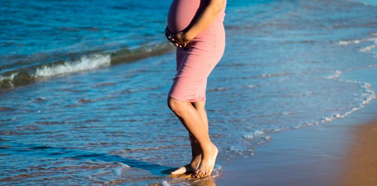 Embarazada playa